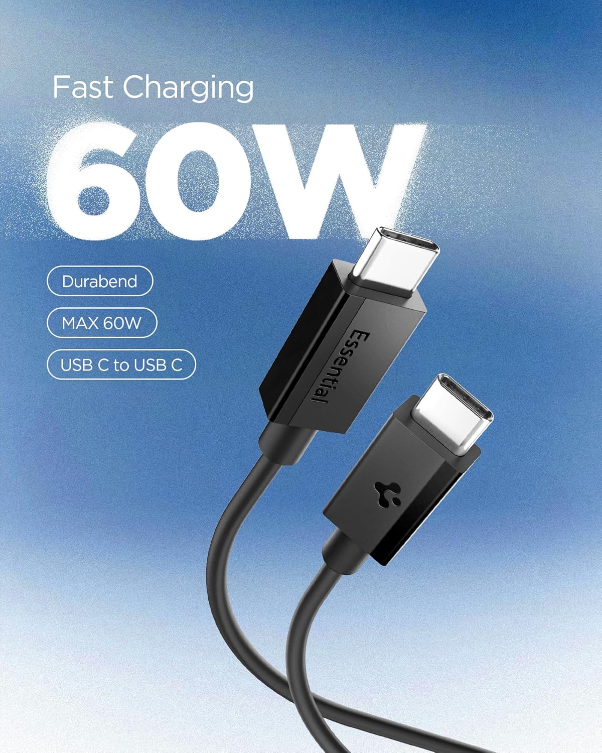 Thumbnail 1 de Spigen Essential Cavo USB Type-C a USB-C 60W (2 m) con ricarica rapida e trasferimento dati fino a 480 Mbps