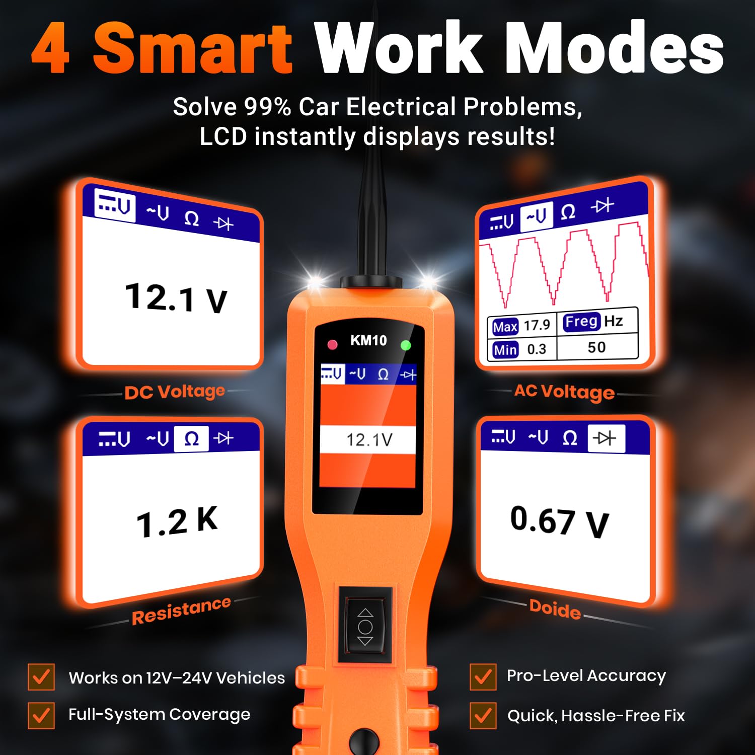 Thumbnail 2 de KM10 Power Circuit Probe Kit: All-in-One 12V/24V Automotive Tester