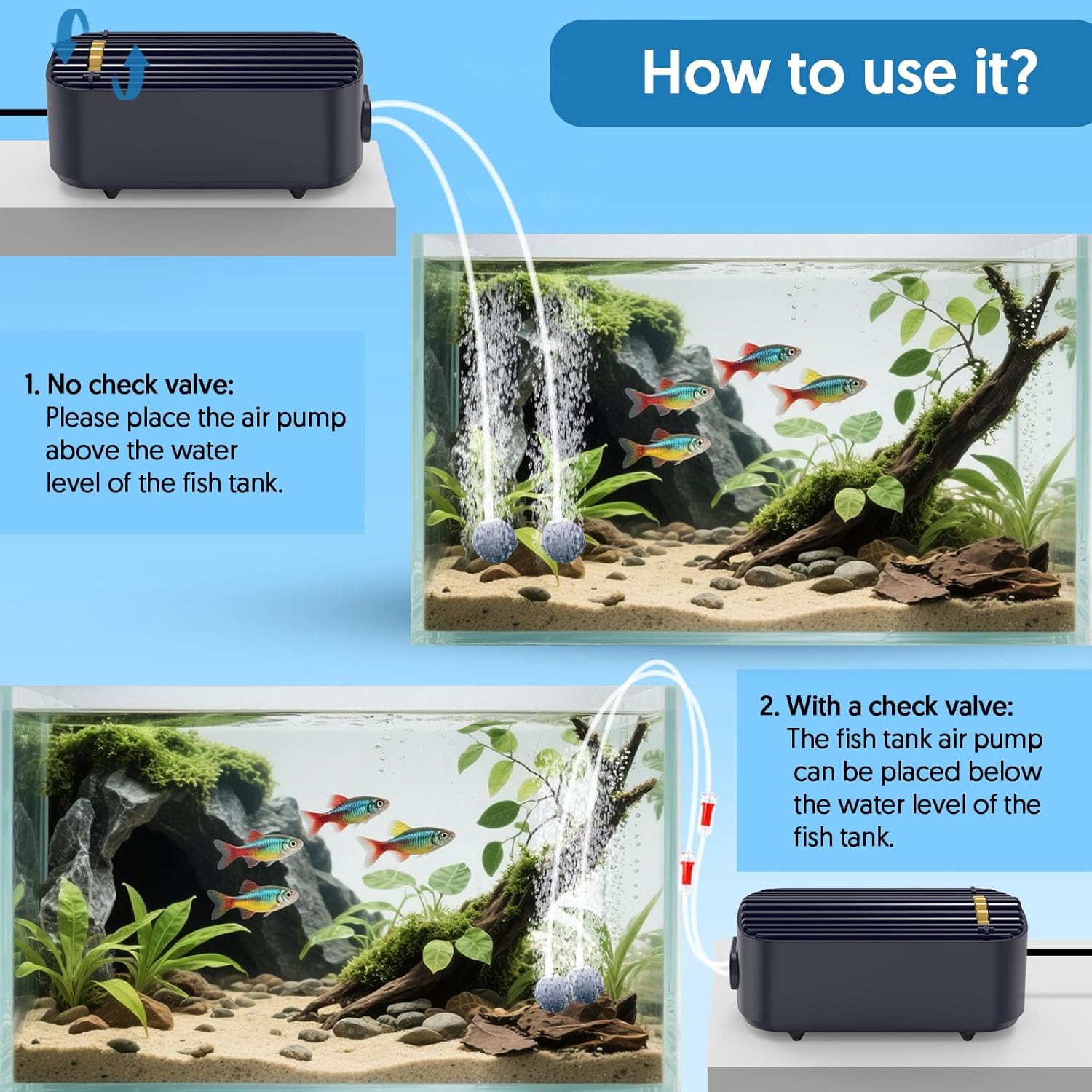 Thumbnail 5 de QZQ Air Pump Silent Adjustable 450 L capacity 🐠