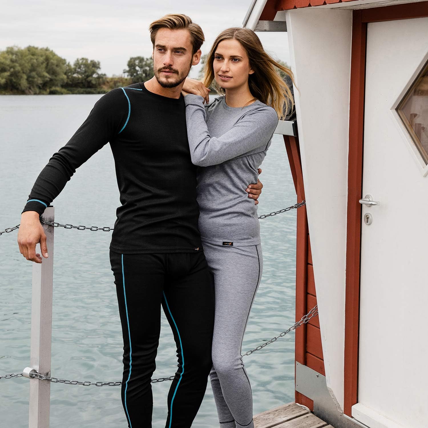 Detalle de Celodoro CFLEX POLARDRY – skid- och termounderställ för män i polyester