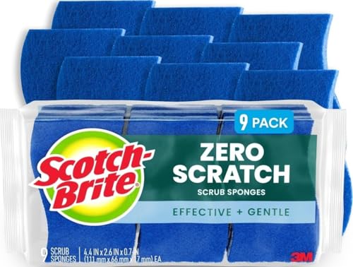 Detalle de Scotch-Brite Zero Scratch Scrub Sponge, 9 Pack
