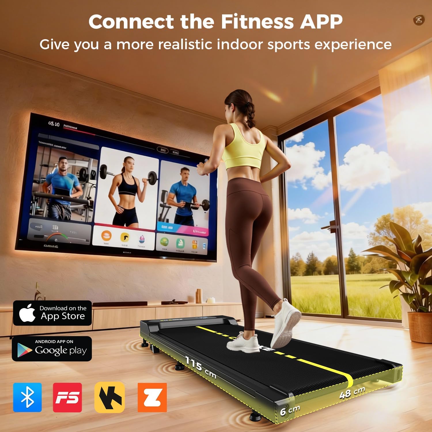 Thumbnail 2 de CHAOKE Walking Pad with 9% Incline — Under Desk Treadmill for Home or Office