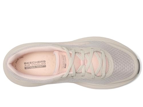 Detalle de Skechers Donna Max Cushioning Endeavour Canova Trainers – Beige, tomaia in mesh
