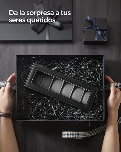 Thumbnail 6 de SONGMICS JWB06BK Caja para 6 relojes 48 mm