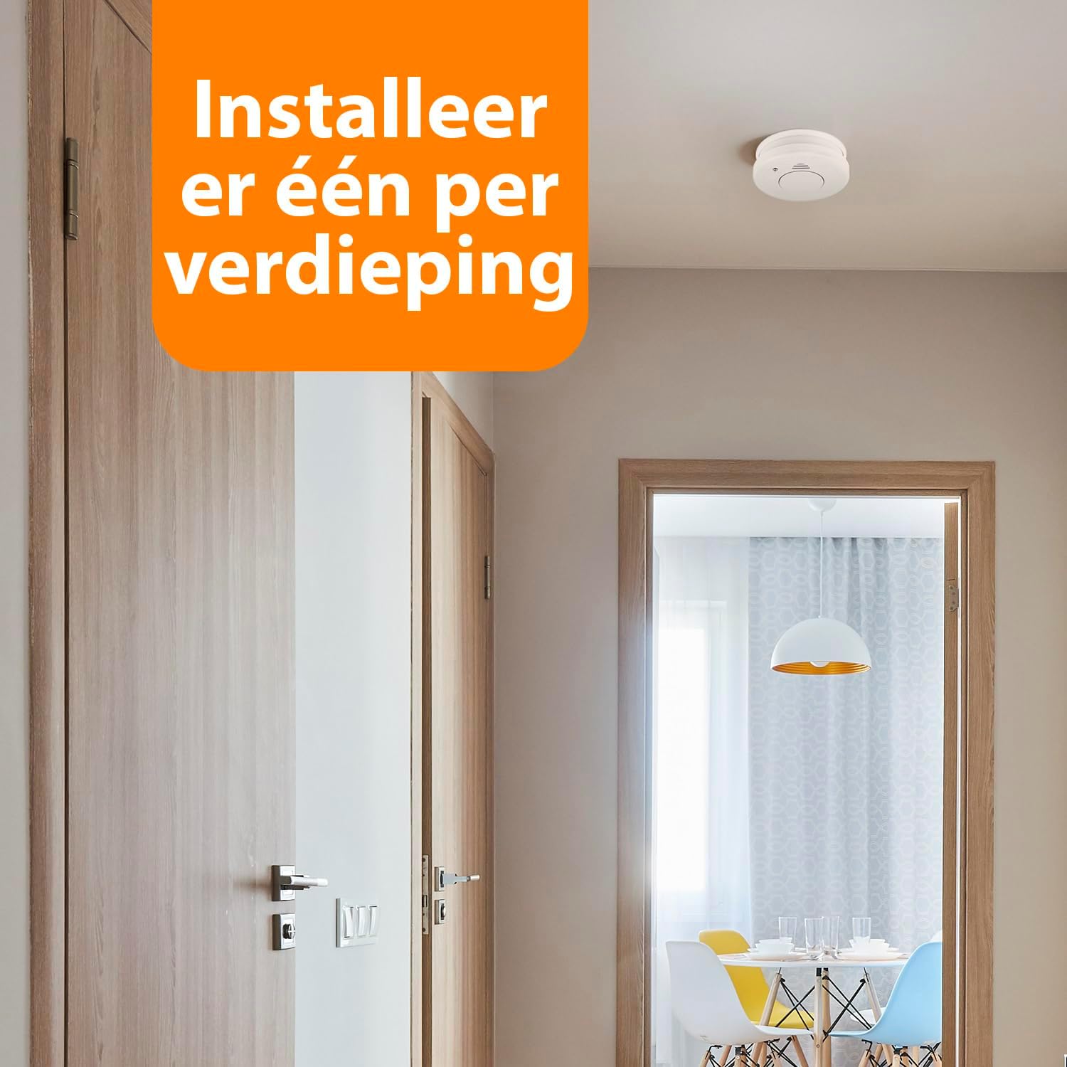 Detalle 1 de Smartwares RM250/2 rookmelders, set van 2 met testknop en 85 dB alarm