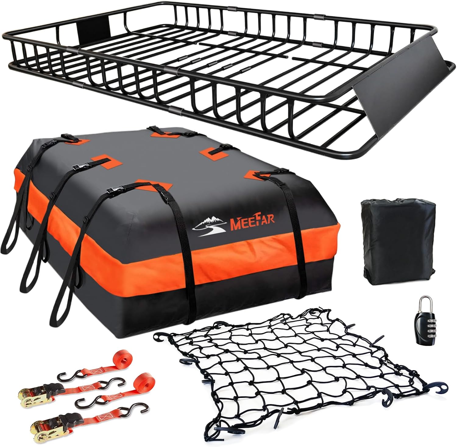 Detalle de Roof Rack Cargo Carrier Basket with 20 Cu. Ft. Bag