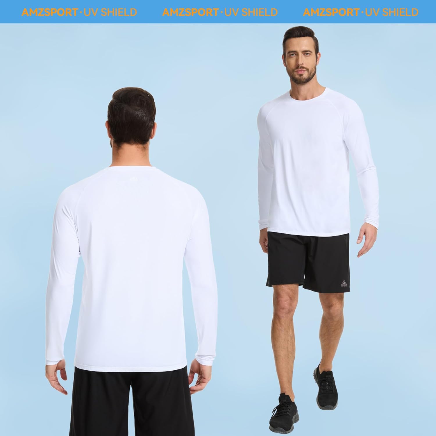Thumbnail 1 de AMZSPORT Maglietta UV uomo rashguard UPF 50+ a maniche lunghe per pesca, surf, ciclismo e trekking