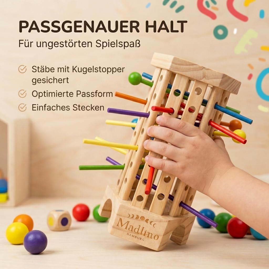 Thumbnail 3 de Madlino Farblernturm – Montessori Spielzeug ab 3 Jahre