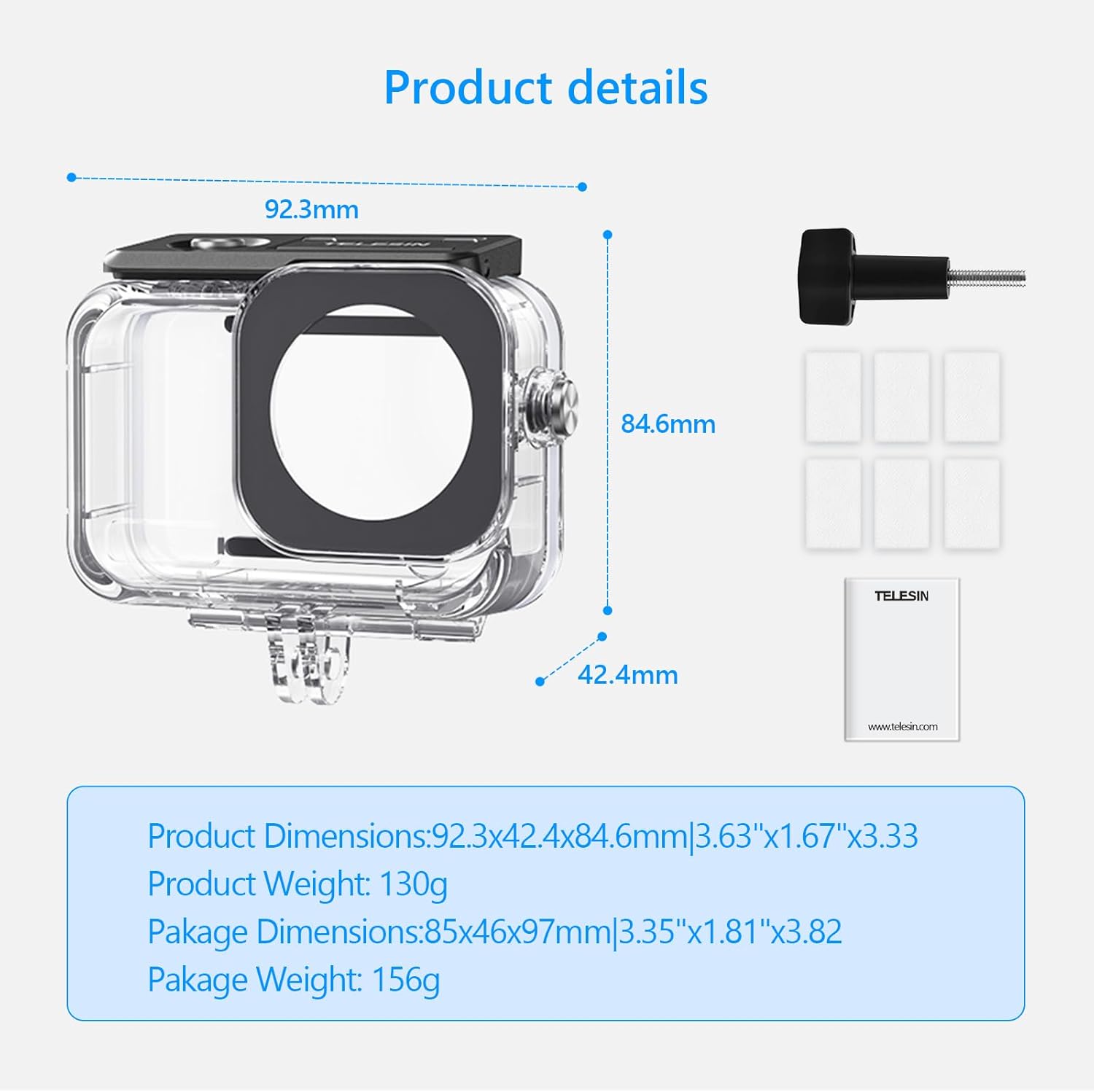 Thumbnail 4 de 60m/196ft Waterproof Case for DJI Osmo Action 6 – Deep-Dive Underwater Housing