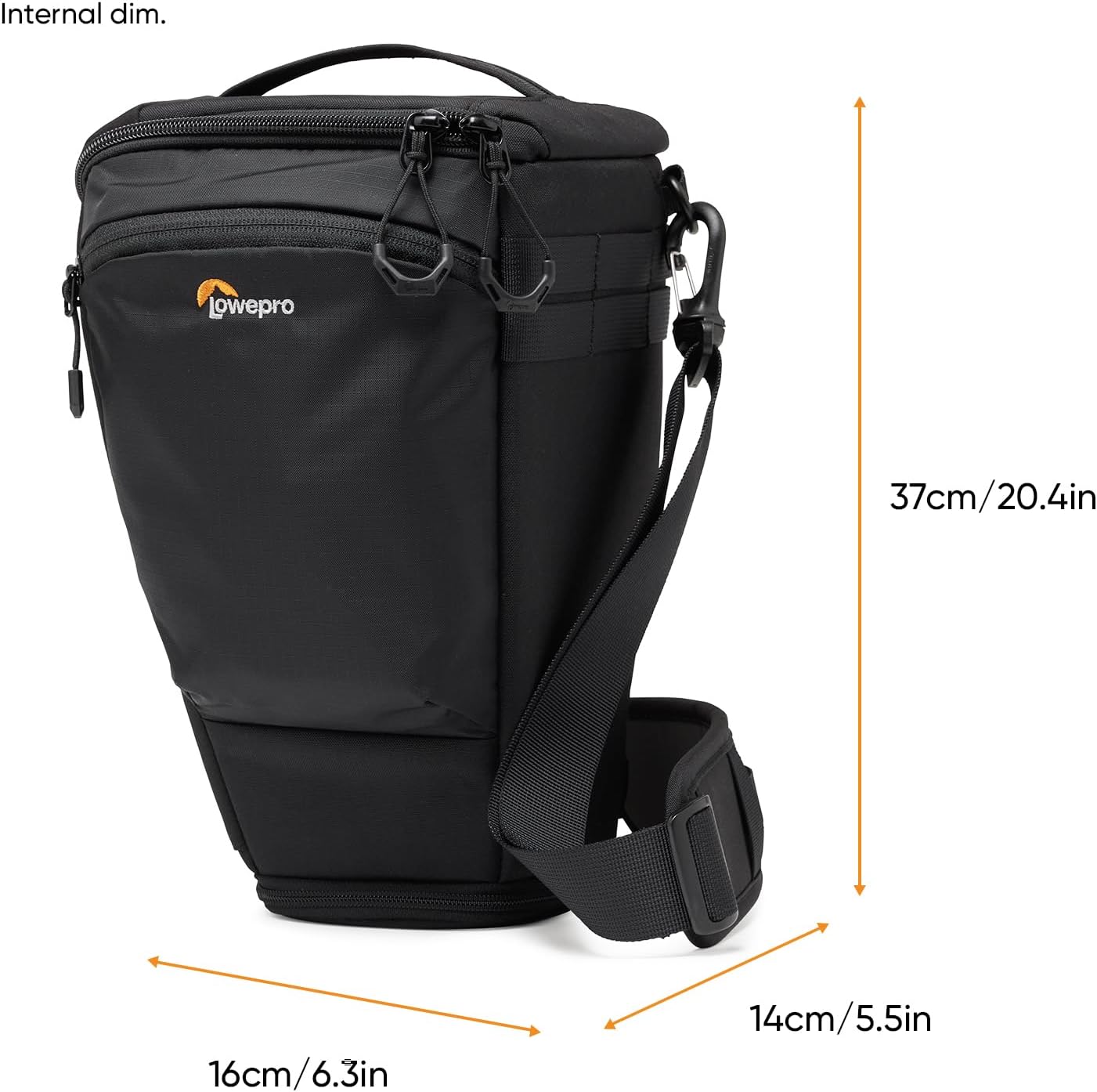Detalle 2 de Lowepro ProTactic TLZ 75 Pro AW III toploader camera bag (6L) with All Weather Cover