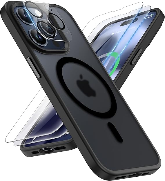 Detalle de ORETECH Funda Magnética iPhone 15 Pro 🖤 Incluye Protectores