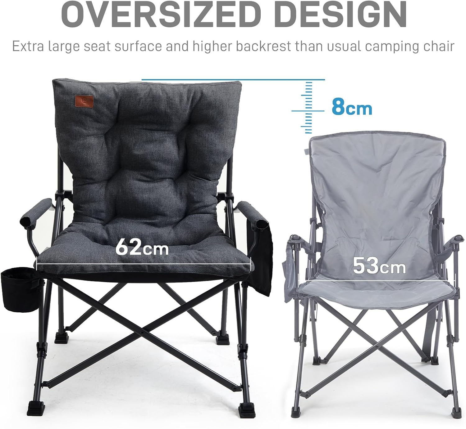 Detalle 2 de EVER ADVANCED Oversized Camping Chair 230KG