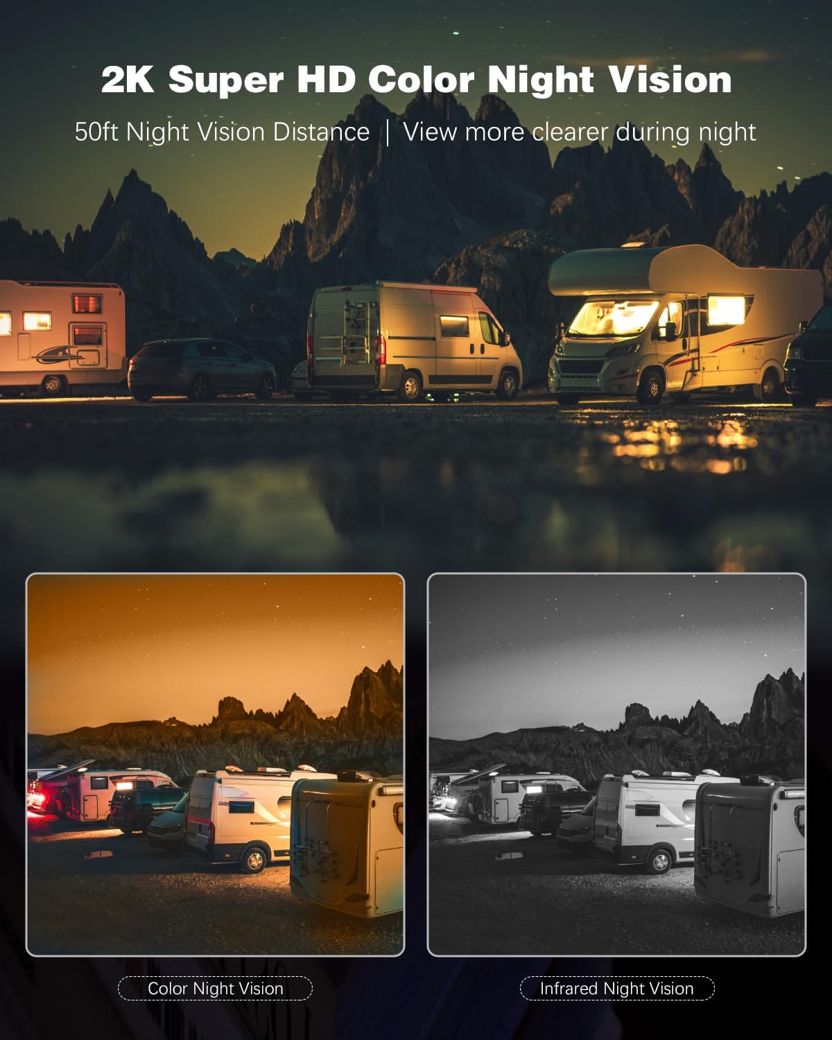 Thumbnail 4 de Xega 4G LTE caméra de sécurité IP portable 2K 3 MP avec batterie 6000 mAh, vision nocturne couleur et audio 2 voies