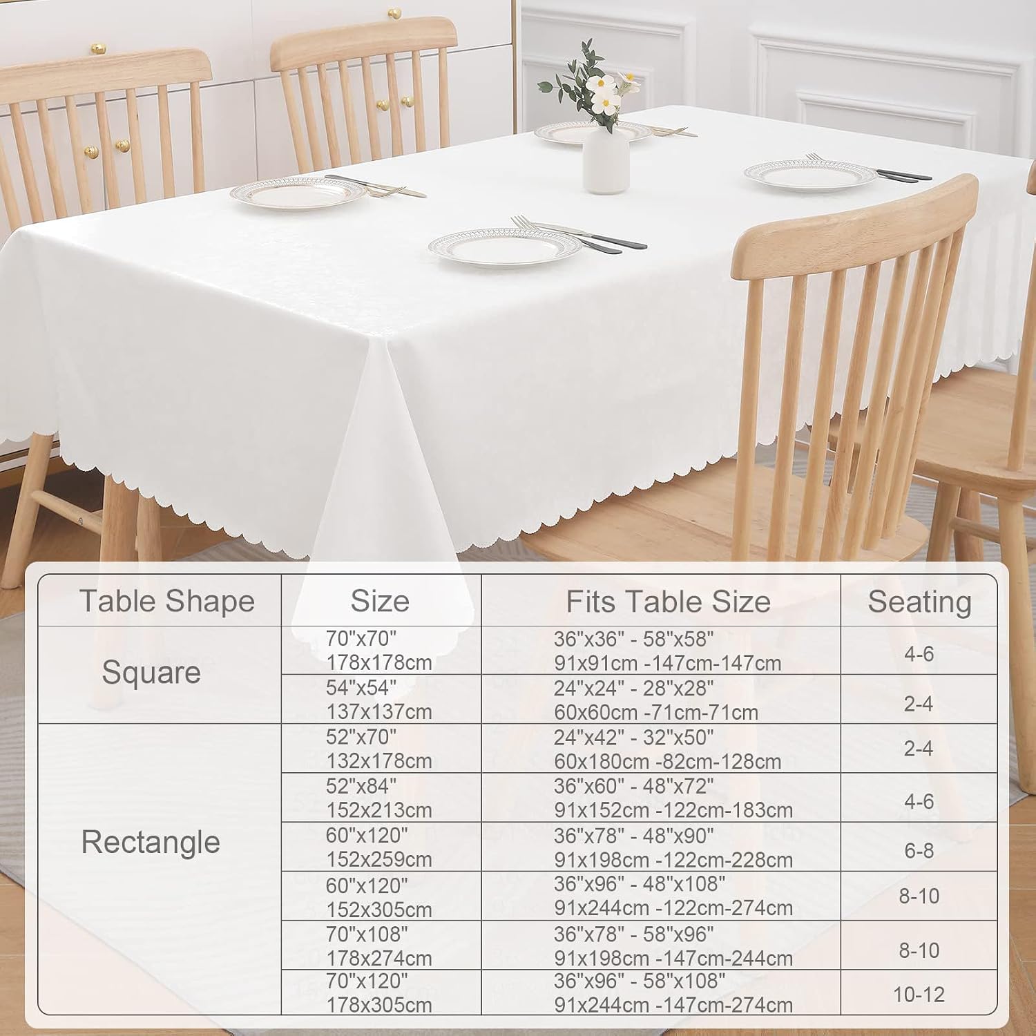 Thumbnail 5 de Smiry Rectangle Table Cloth 60" x 84" 🍽