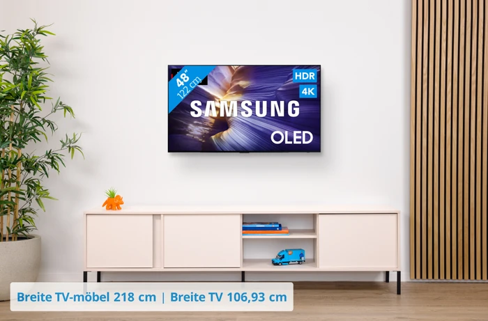 Thumbnail 10 de Samsung 48'' OLED S90F + HW-B760GF: klare Bildqualität trifft räumlichen Klang