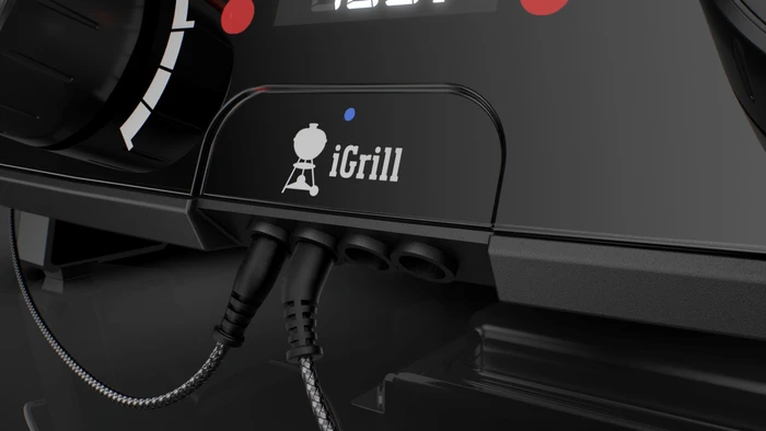 Detalle de Weber Pulse 2000 mit Untergestell – integriertes iGrill-System, Bluetooth-Verbindung und vielseitige Grillfläche