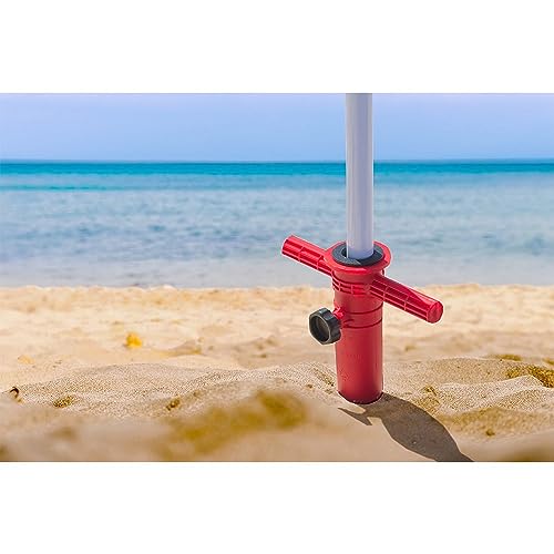 Detalle de Pincho Soporte Sombrilla Playa – Base de Alta Resistencia con Tornillo de Fijación, Ajustable hasta 35 mm