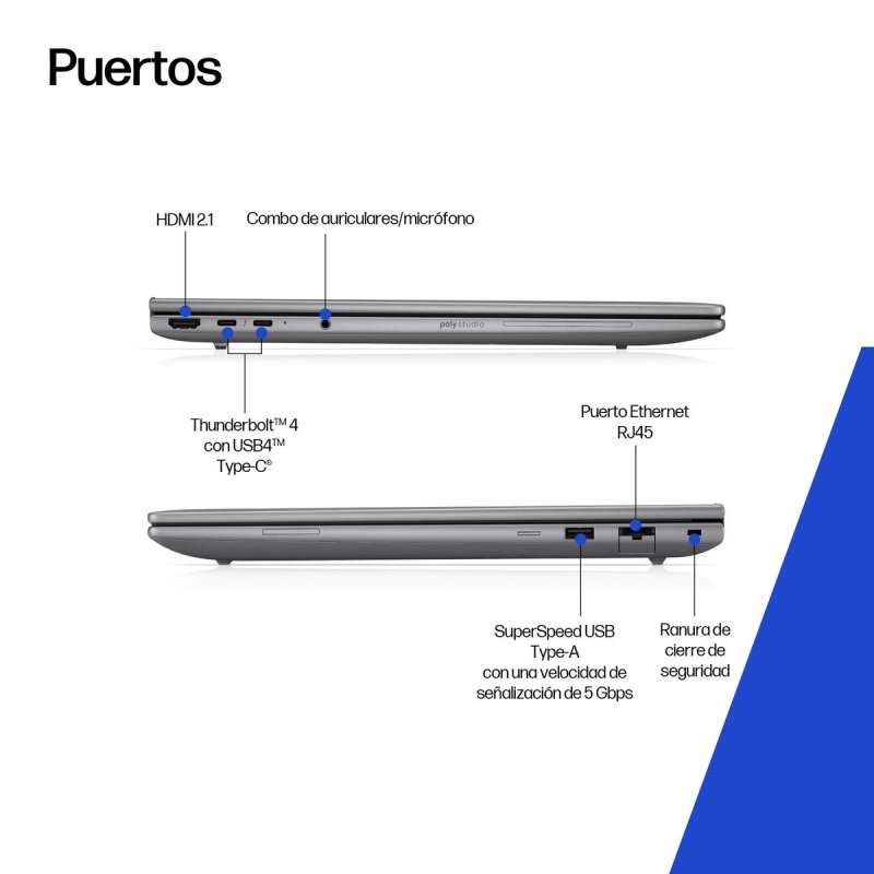 Thumbnail 2 de HP ZBook 8 G1i Intel Core Ultra 9 285H, 8 GB RAM, 1 TB SSD, RTX 500, 16" táctil – Windows 11 Pro