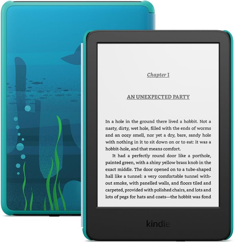 Thumbnail 1 de Amazon Kindle Kids (newest gen) – 16GB Ocean Explorer with Kids+ subscription and 2-year worry-free guarantee