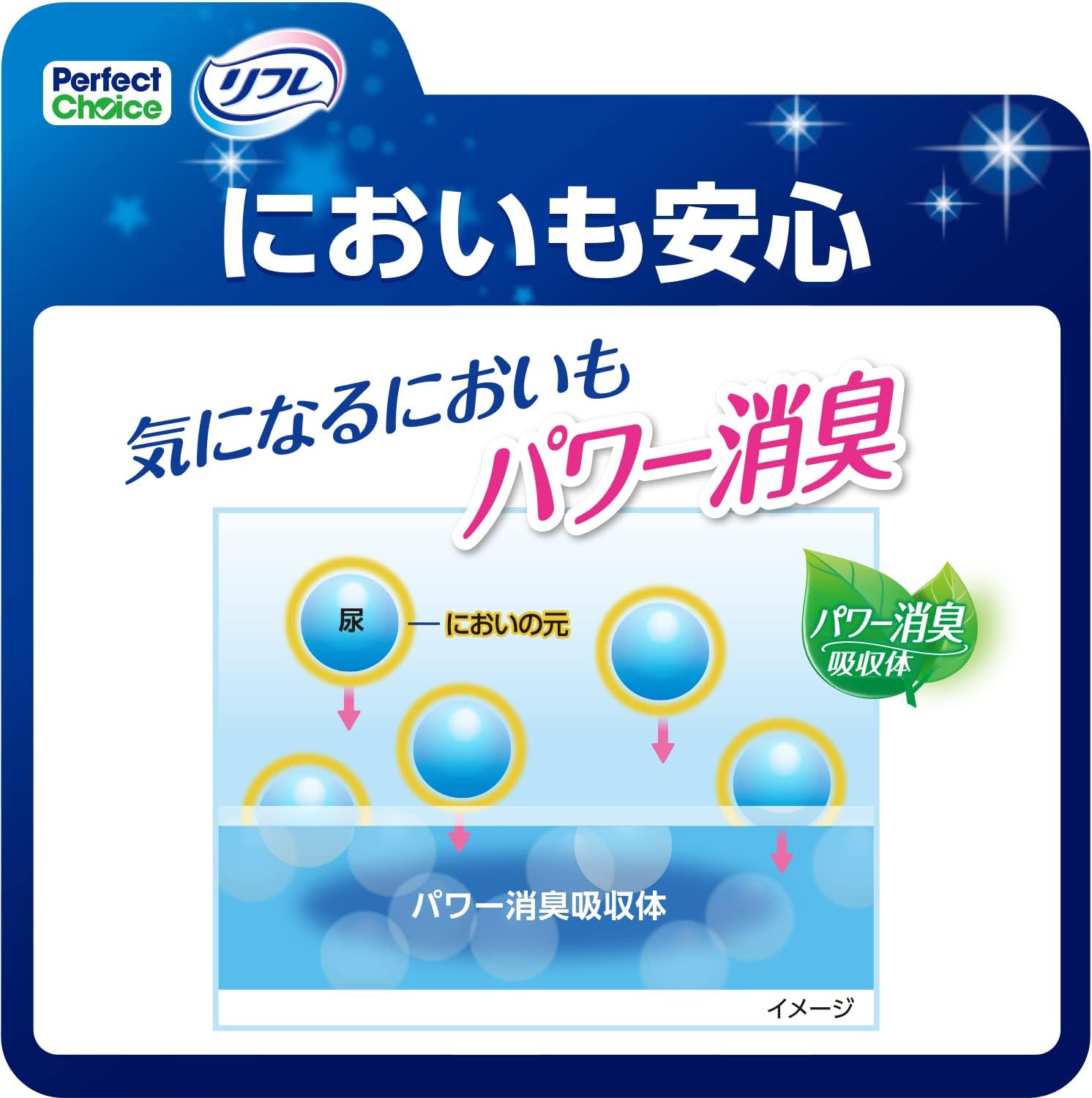 Thumbnail 6 de パーフェクトチョイス リフレ 8回吸収パッド 30枚 弱酸性素材・通気性・消臭