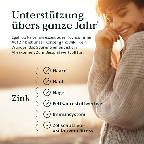 Detalle de NATURE LOVE® Zink - 365 Tabletten (1 Jahr) Hochdosiert 25 mg Zink-Bisglycinat – vegan, laborgeprüft, in Deutschland entwickelt