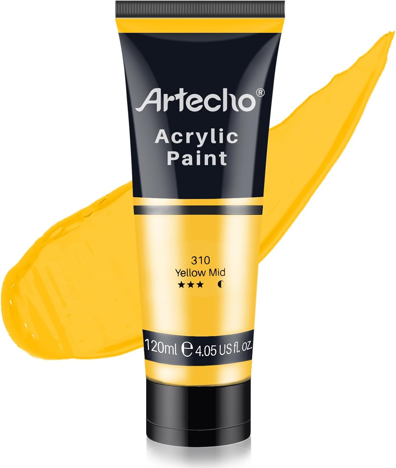 Detalle de Artecho Professional Acrylic Paint Set: 20 Primary Colours in 120 ml Tubes
