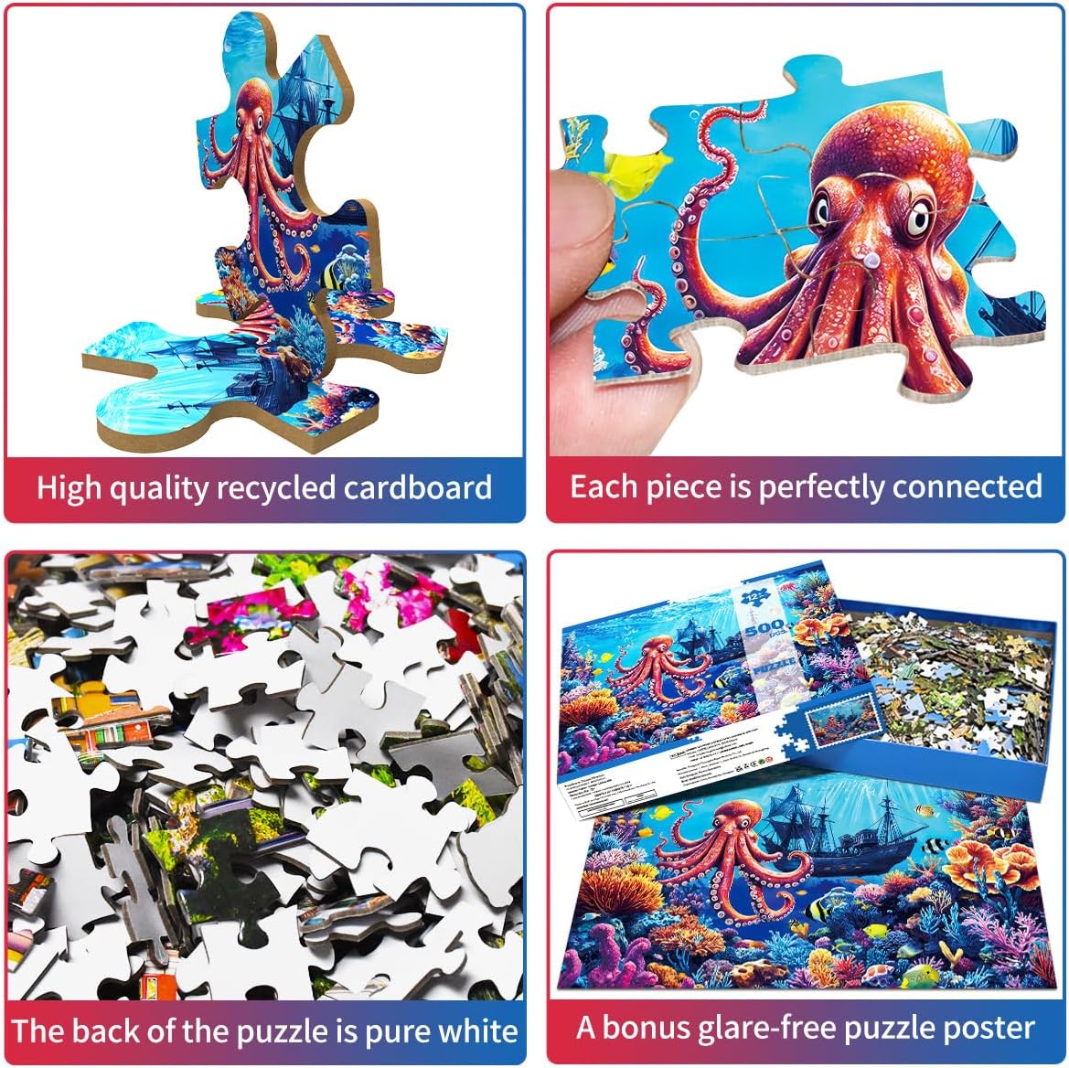Detalle de Puzzles 500 Pieces for Adults – Thrilling Deep Sea Expedition (49 x 35 cm)