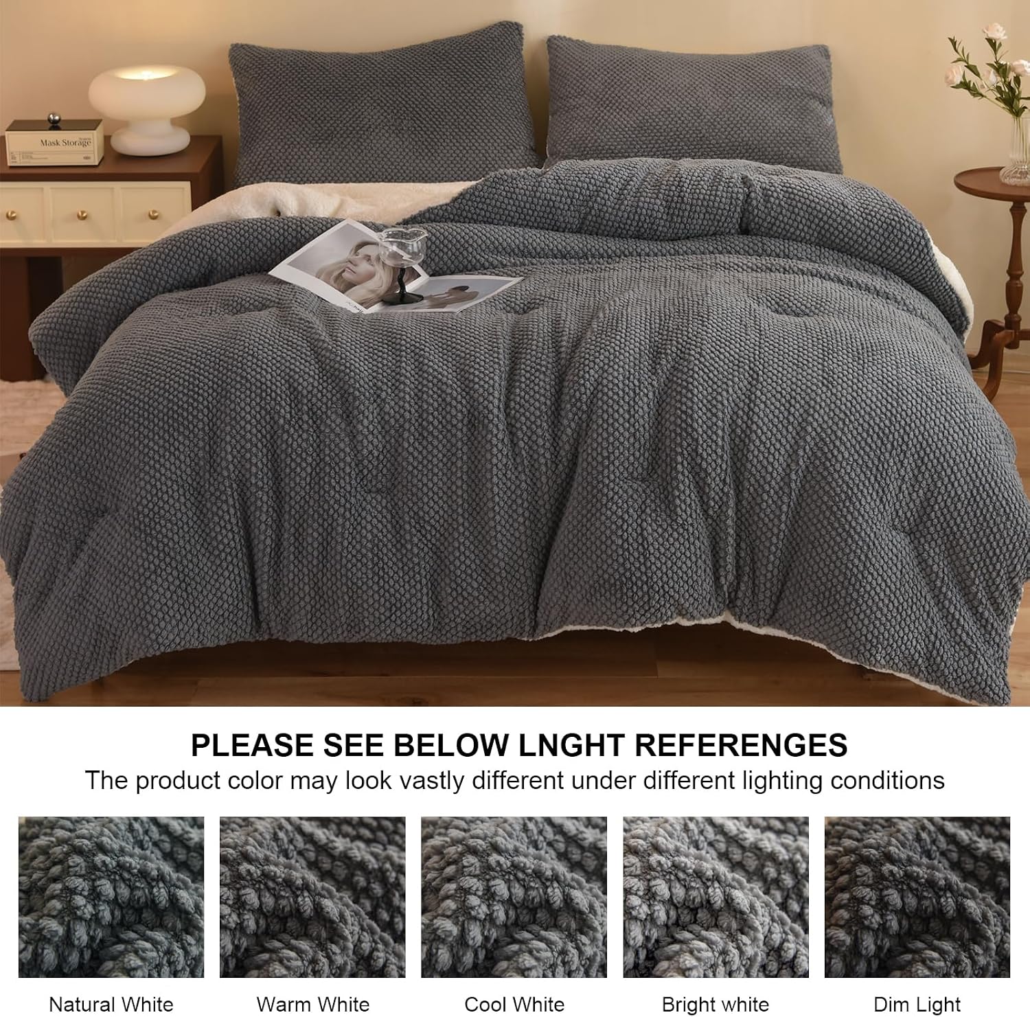 Thumbnail 4 de LLanCL 3D Jacquard Comforter Set 90x90