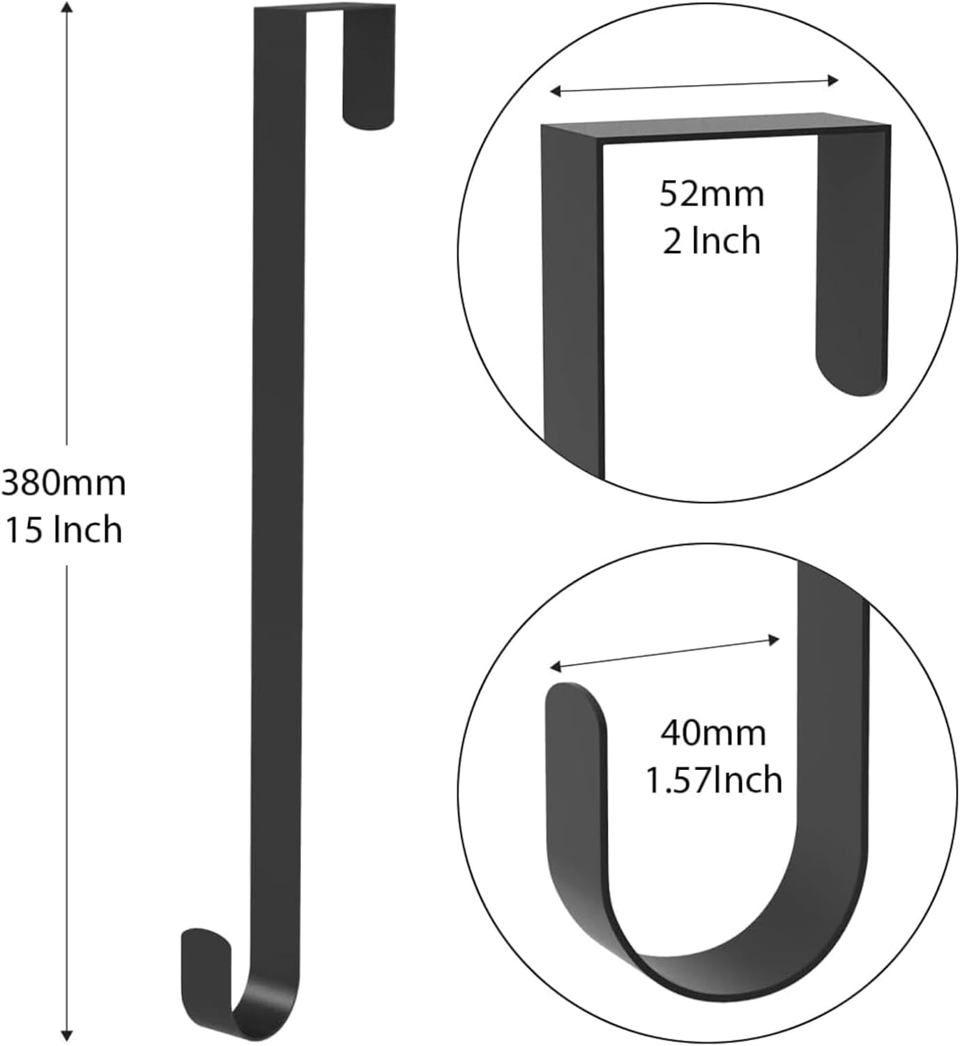 Thumbnail 1 de 315 Supplies Heavy-Duty 40 cm Christmas Wreath Hanger – Durable Mild Steel Front Door Hook