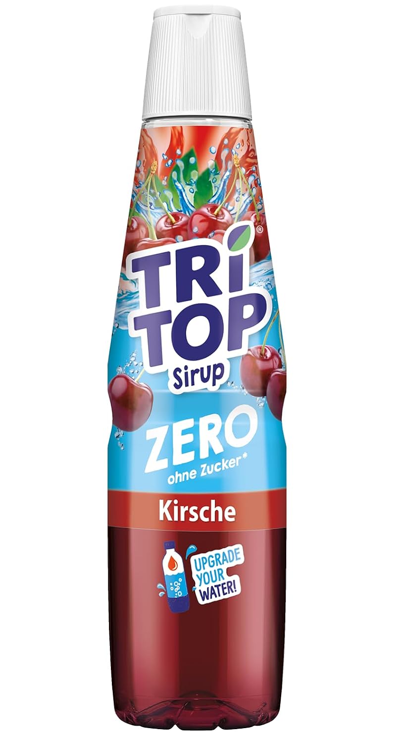 Detalle de TRi TOP ZERO Sirup Set Kirsche, Zitronen-Limette & Orange-Mandarine – 3x600 ml, zuckerfrei