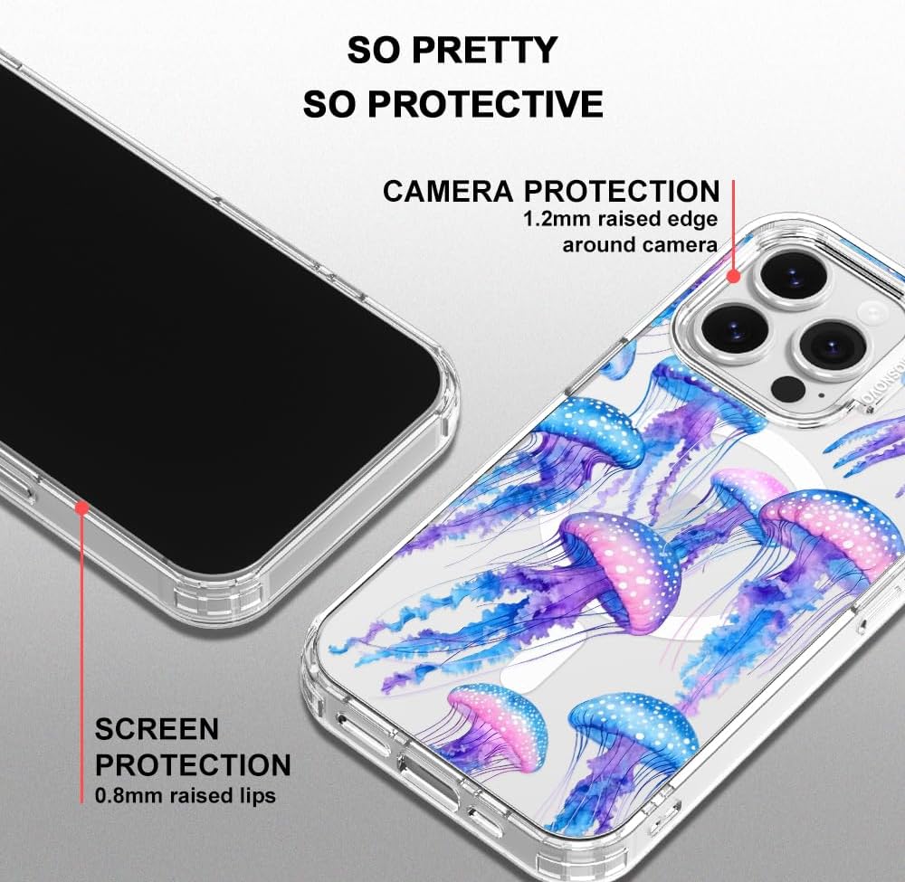Thumbnail 3 de MOSNOVO iPhone 16 Pro Case with MagSafe — Mystic Jellyfish Design, Shockproof Military-Grade Protection
