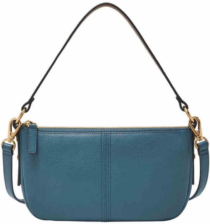 Detalle de Fossil Huntington set di portafogli uomo in pelle o poliestere, azzurro