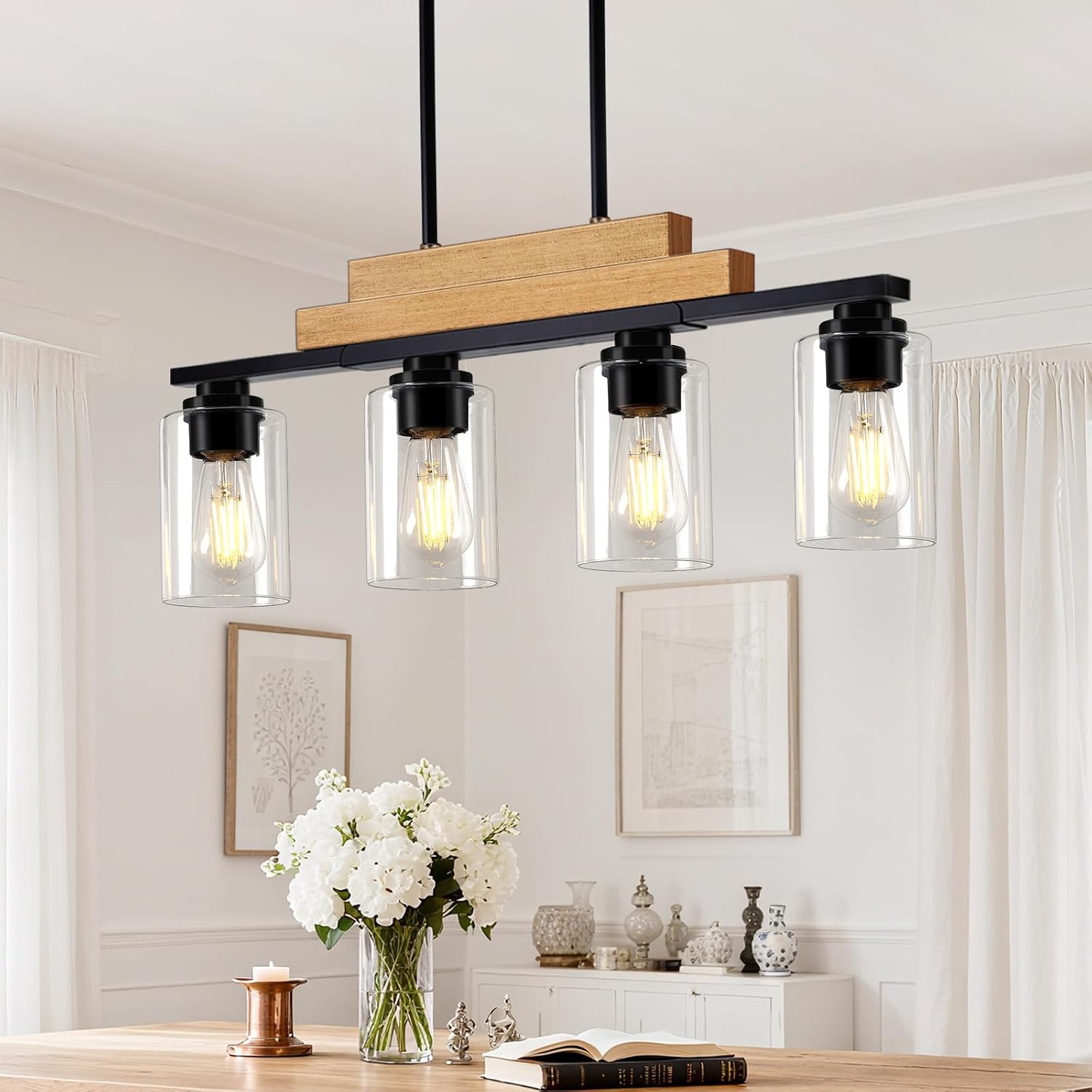 Thumbnail 6 de VerRon 4-Light Linear Chandelier