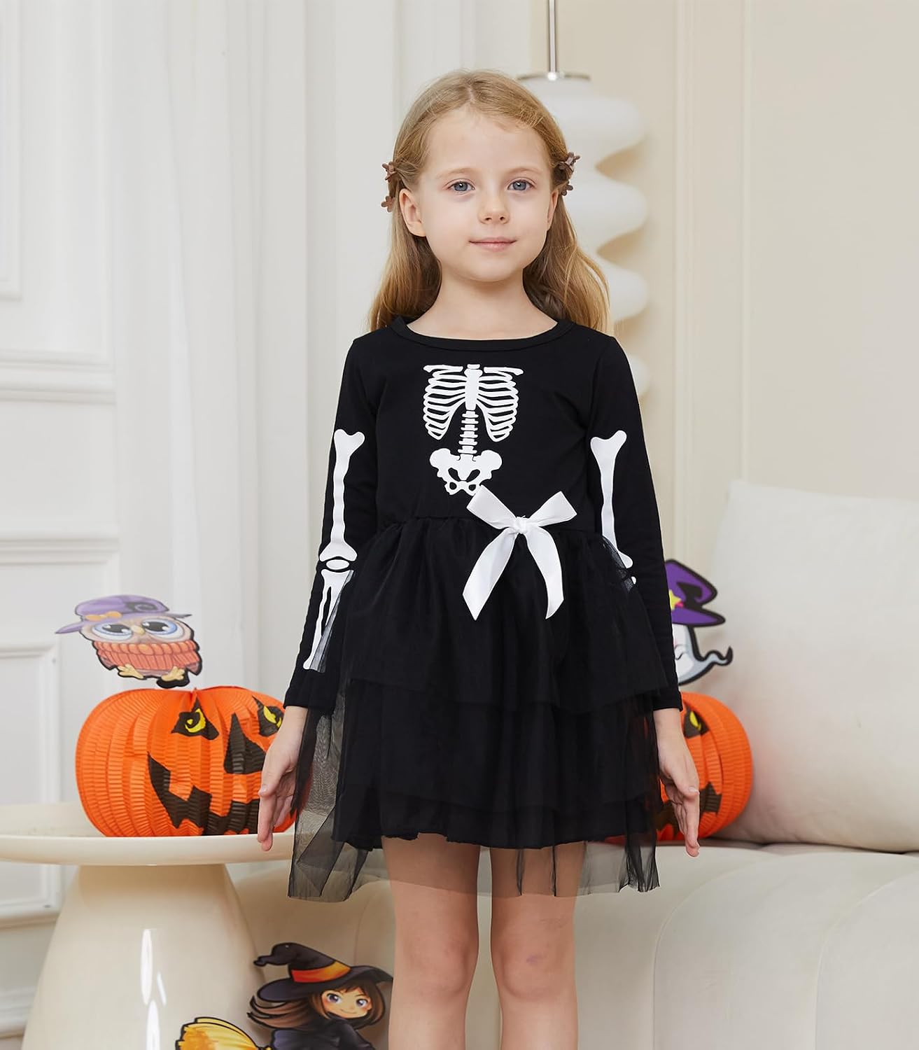 Detalle de Vieille Toddler Halloween Tulle Dress, 2–6 Years