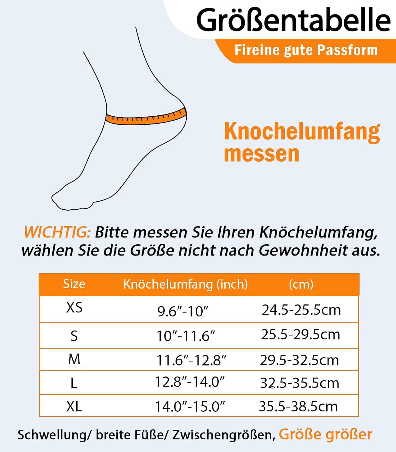Detalle de WHCOOL Knöchelbandage für verstauchte Knöchel, Klettverschluss, atmungsaktiv, 2 Stützpads, 360° Stabilität