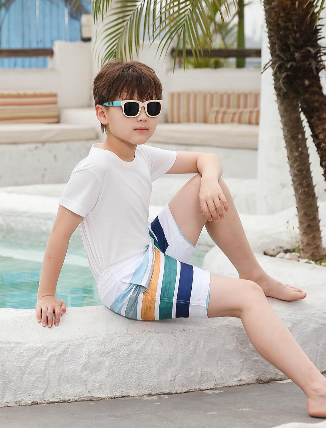 Thumbnail 1 de Belovecol Boys Swim Trunks with Compression Liner – Anti-Chafe, UPF 50+ Quick-Dry Swimwear for 7–20T