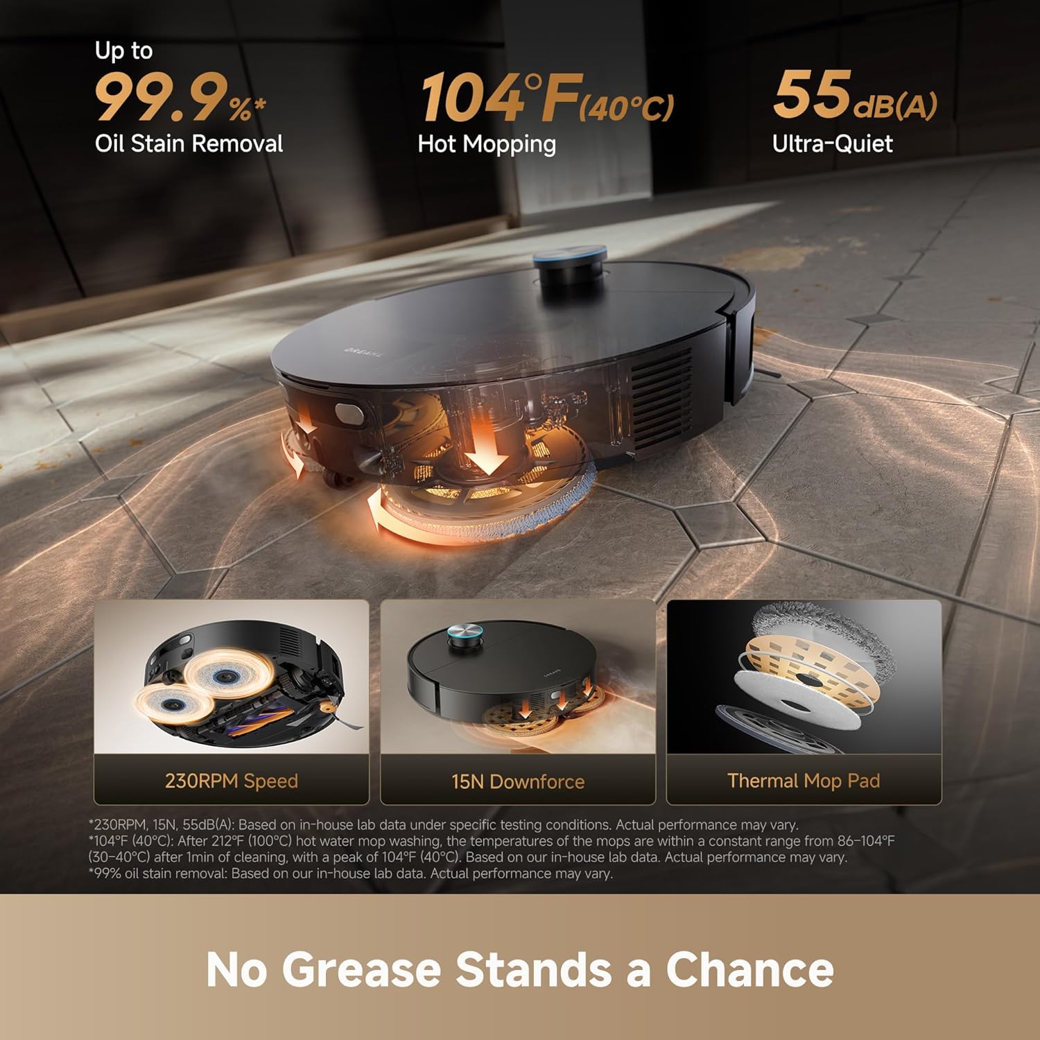 Thumbnail 5 de Dreame X60 Ultra robot vacuum and mop with self-emptying dock, ultra-thin 3.13 in design, 35,000Pa suction