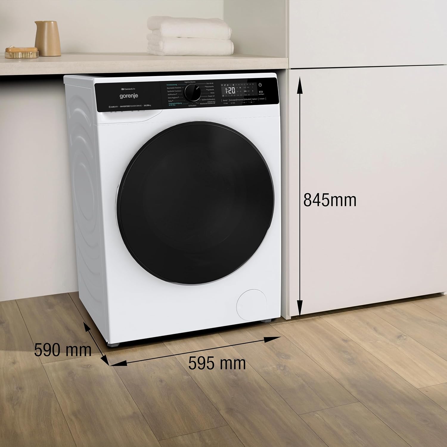 Detalle de Gorenje WD2PA1X64ADW/DE Waschtrockner Connect Life – effiziente Allroundlösung mit Allergie-Schutz