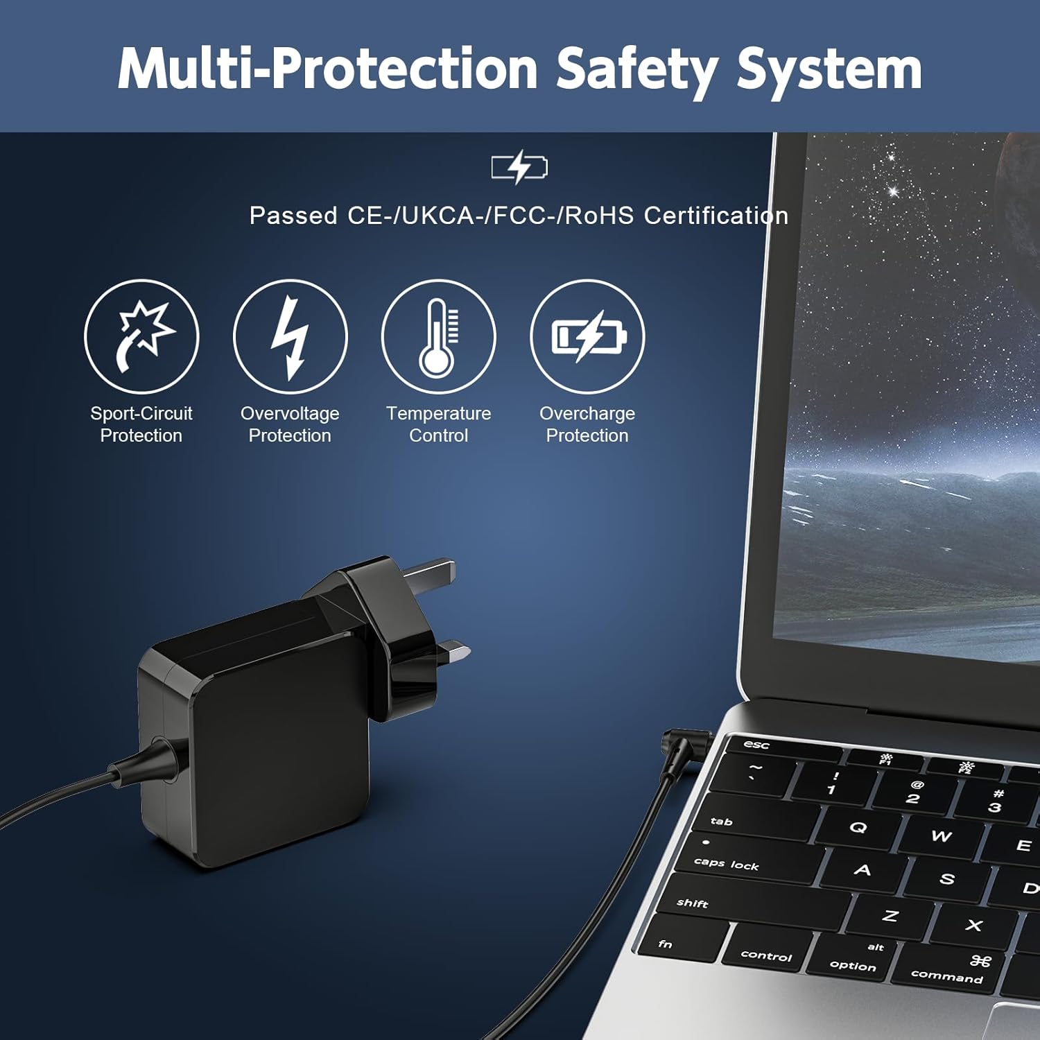 Thumbnail 4 de 45W Lenovo IdeaPad laptop charger (Non-Original) with 4.0 x 1.7mm connector