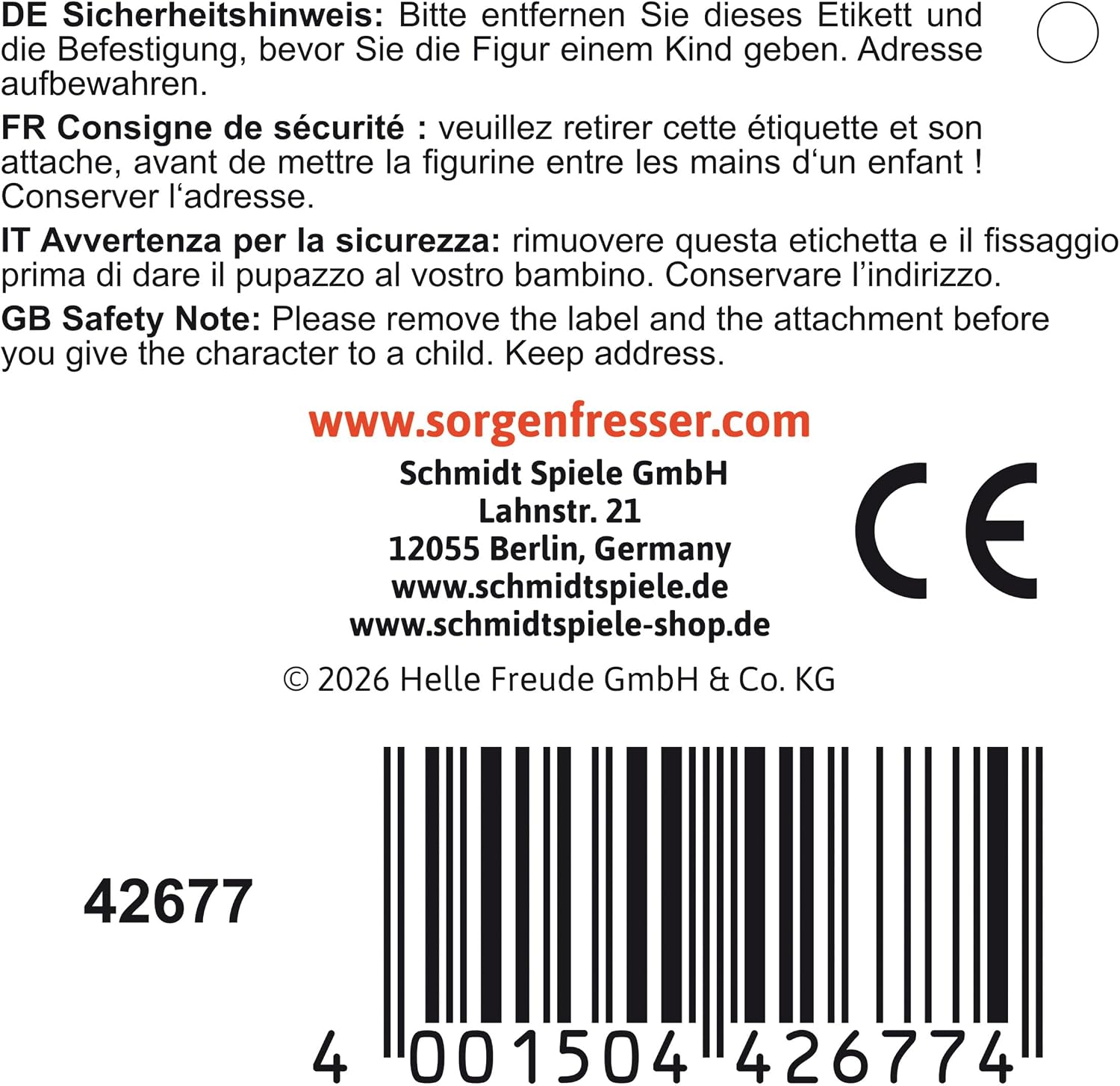 Detalle 2 de Schmidt Spiele Sorgenfresser Draggo 23 cm