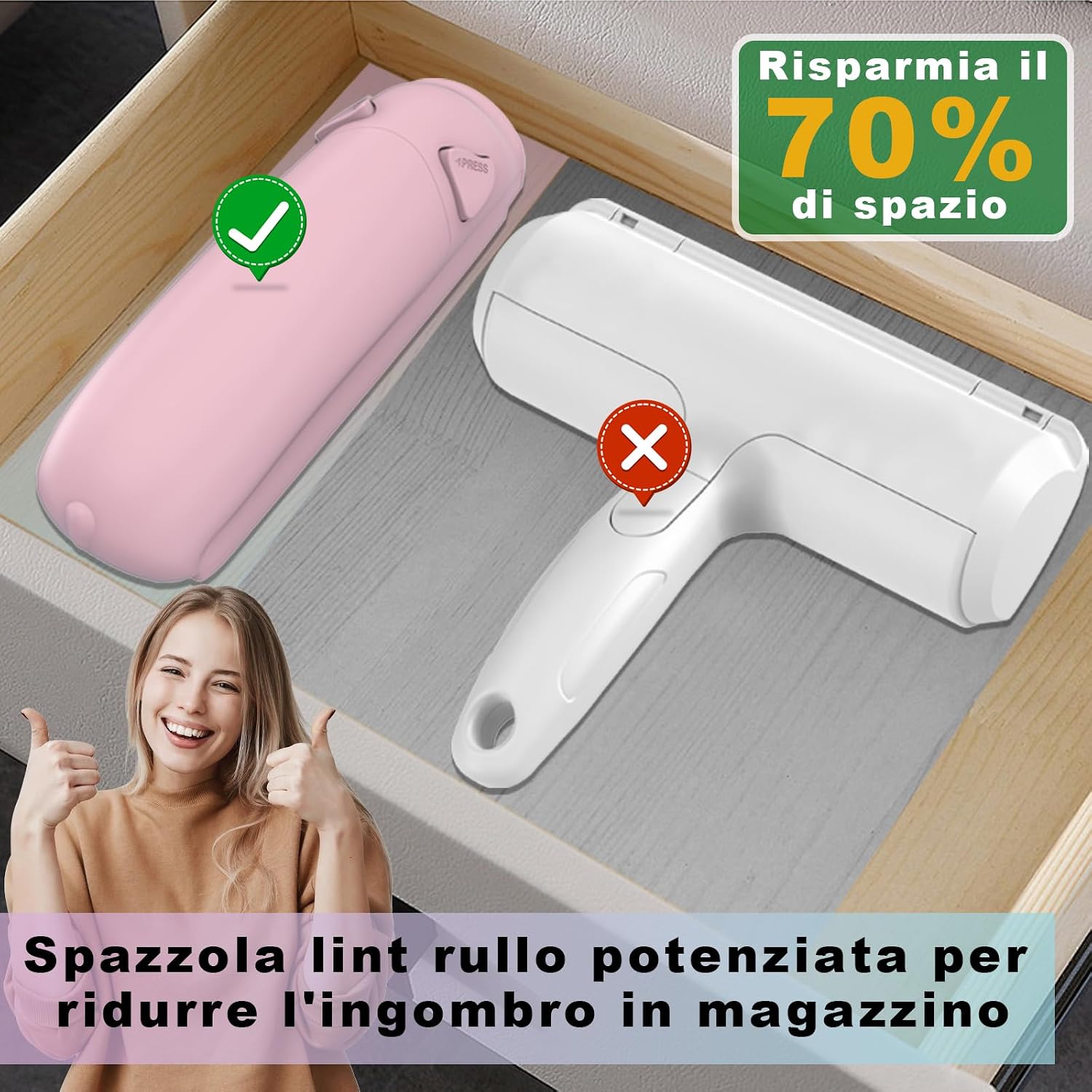 Thumbnail 4 de Garstor Katzenhaarentferner - Fusselrolle Rosa