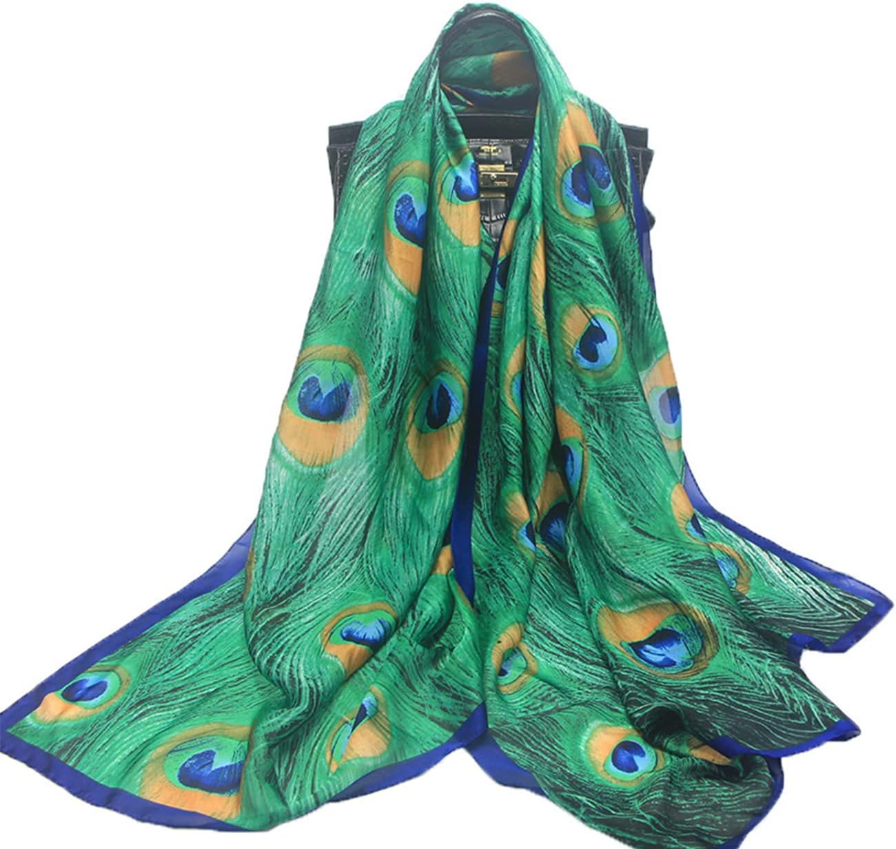 Detalle 2 de MAIRY Silk Scarf For Women UK – Lightweight 180x90 cm Satin Finish Shawl Wrap (SL-M04)