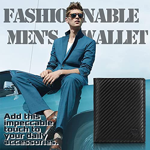 Detalle de TEEHON Portefeuille pour Homme en Cuir véritable avec Blocage RFID/NFC – 13 emplacements et 2 compartiments à billets