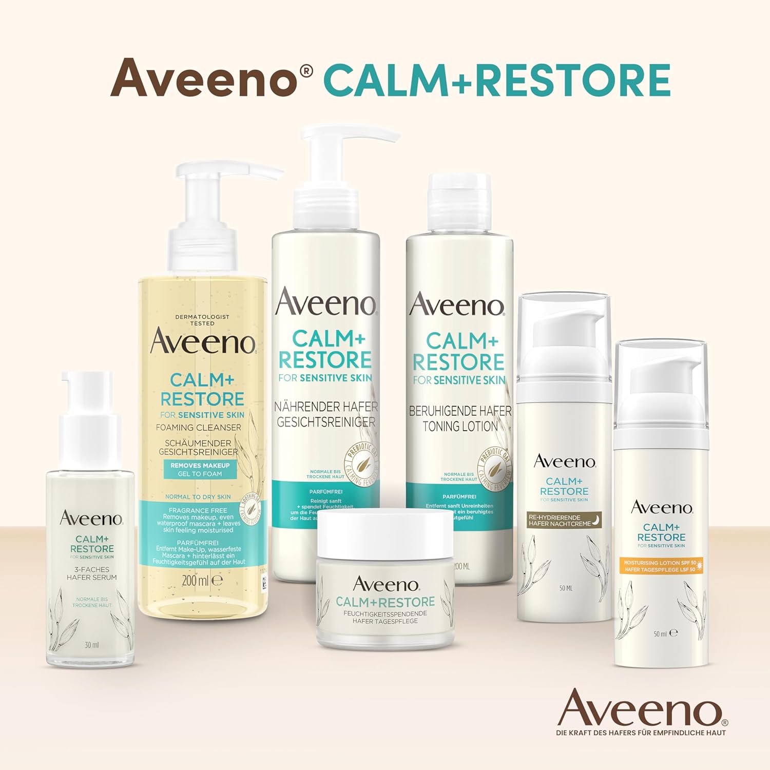 Thumbnail 5 de Aveeno CALM+RESTORE Hafer Tagespflege LSF 50 (50 ml) – Breitband-Spektrum UVA/UVB, parfümfrei