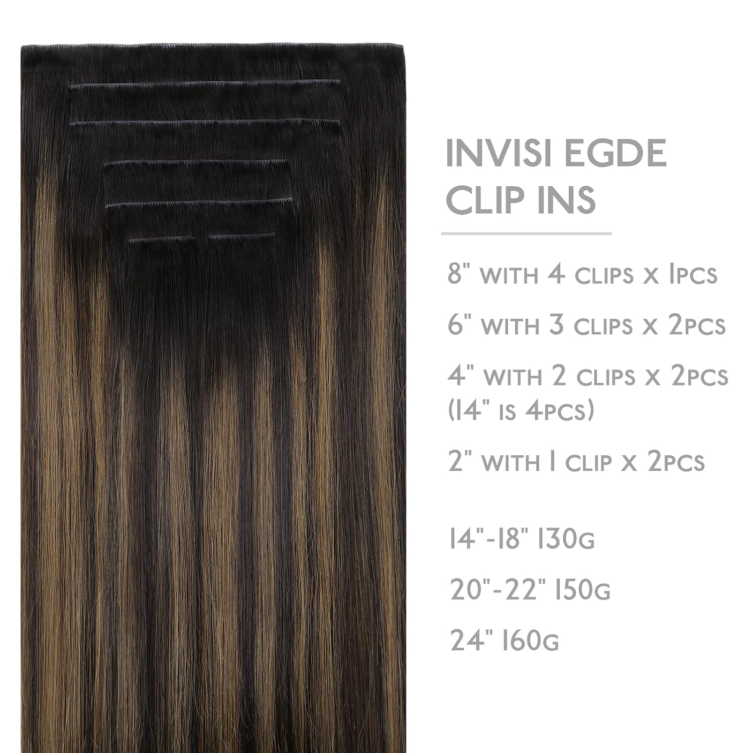 Detalle 2 de Wennalife Invisi Edge 20 Inch 150g Clip-Ins