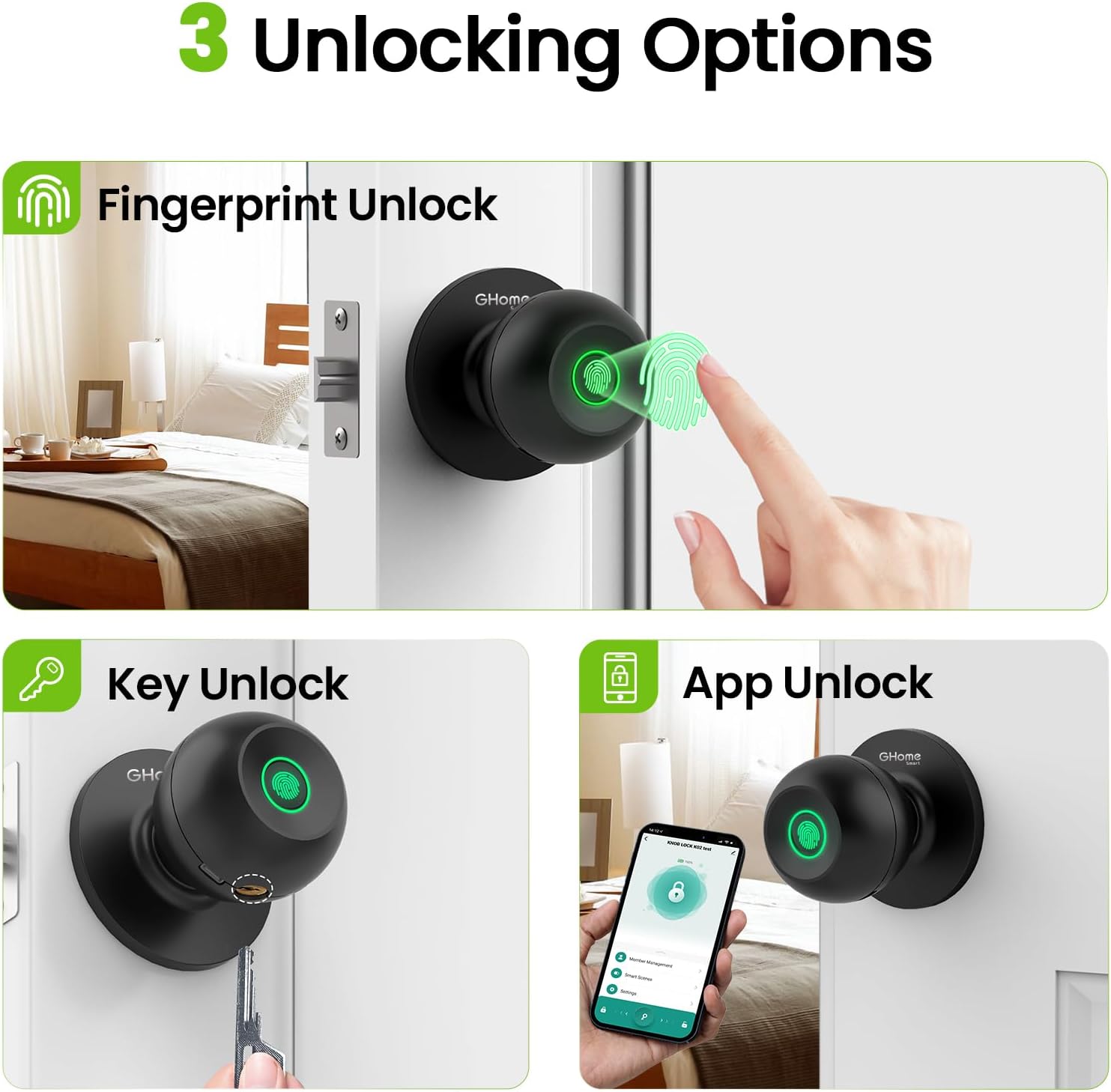 Detalle de GHome Smart Fingerprint Door Lock