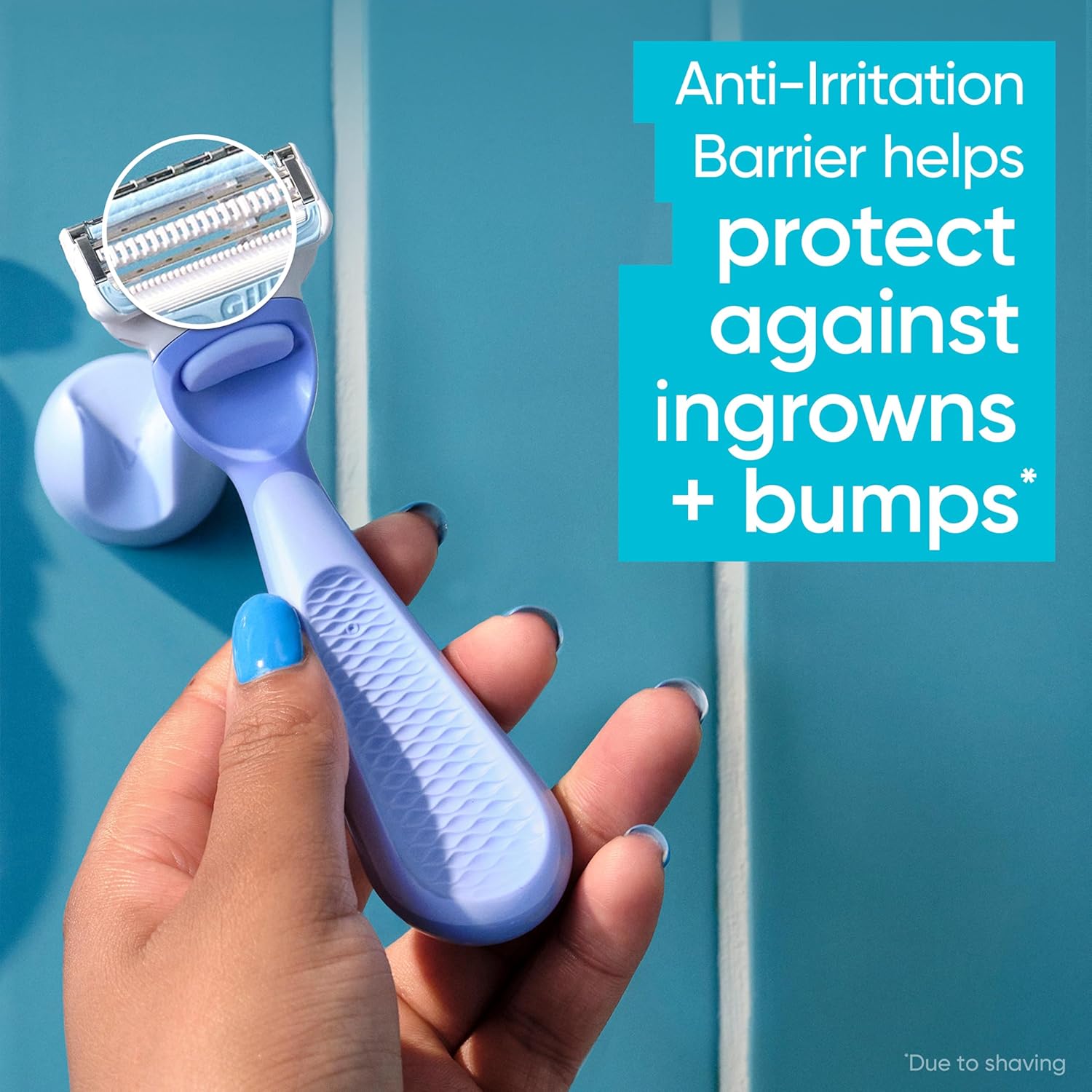 Thumbnail 2 de Gillette Venus Women's Razor for Pubic Hair & Skin Protection with 4 Blade Refills and Ergonomic Handle