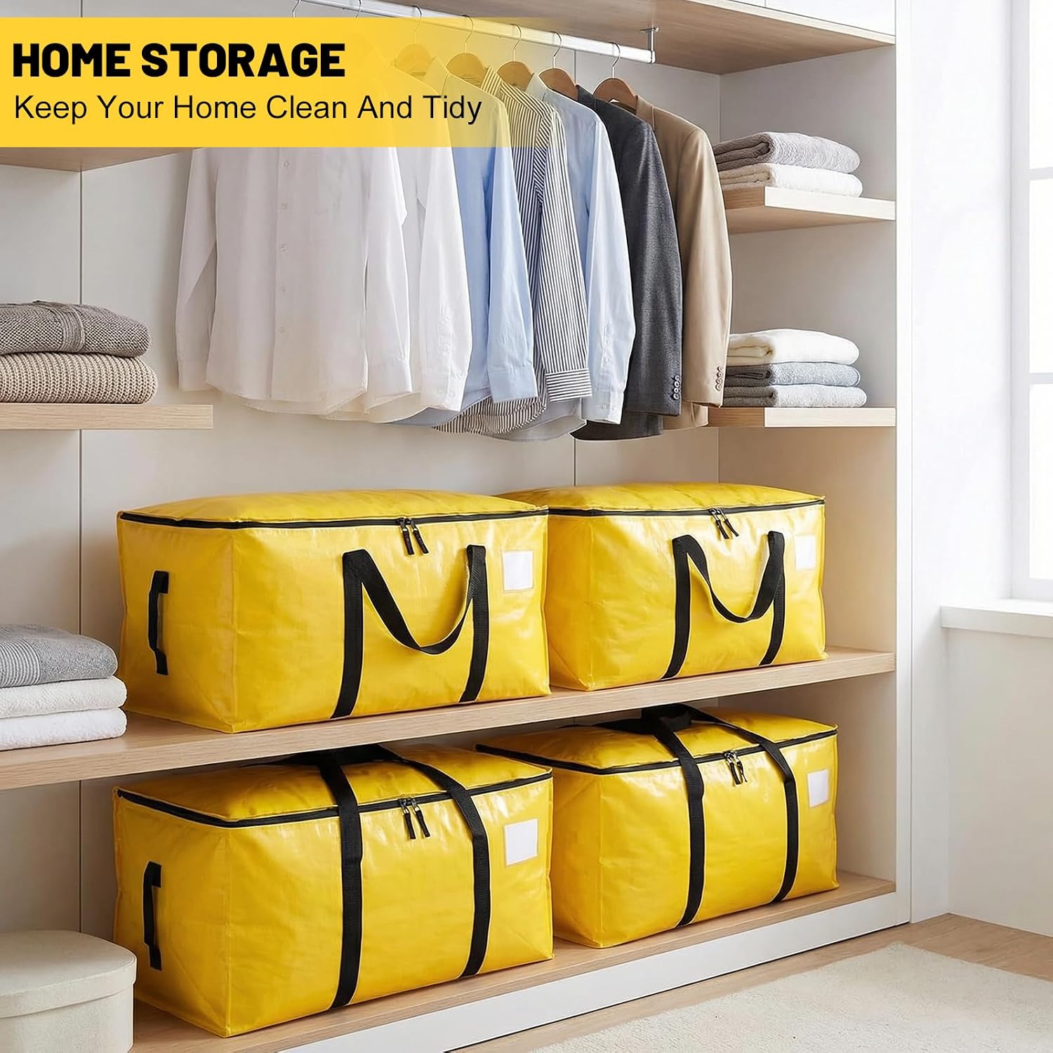 Detalle 1 de SUNNOW Moving Bags 6 Pack, 90L capacity