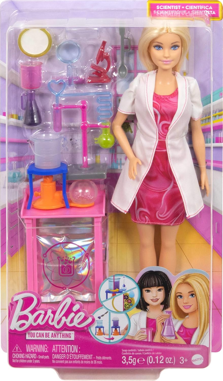 Thumbnail 5 de Barbie Carriere – Scienziata bionda JCR70, set bambola con camice da laboratorio e accessori