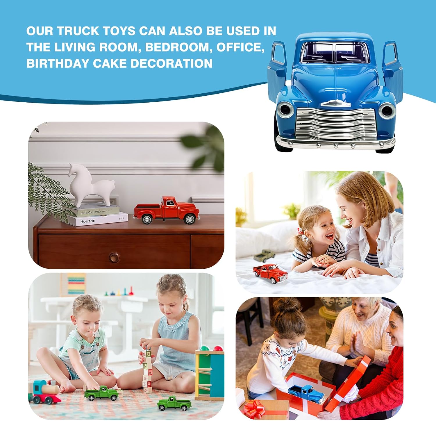 Thumbnail 4 de AGSIXZLAN Little Blue Truck 1:32 Alloy Car for Toddlers 🚚